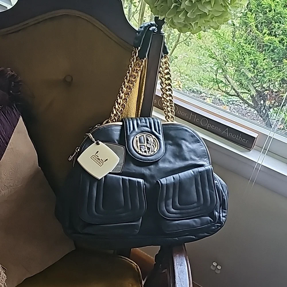 🖤NEW WITH TAG🖤 Luxurious Henri Bendel Satchel w Mirror - Picture 3 of 17